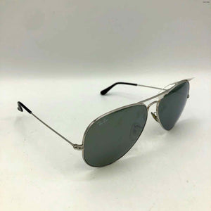 RAY BAN Silvertone Pre Loved Mirrored Aviator Sunglasses w/case