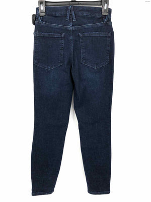 GOOD AMERICAN Dark Blue Cotton Denim Ankle Fray Size 4  (S) Jeans