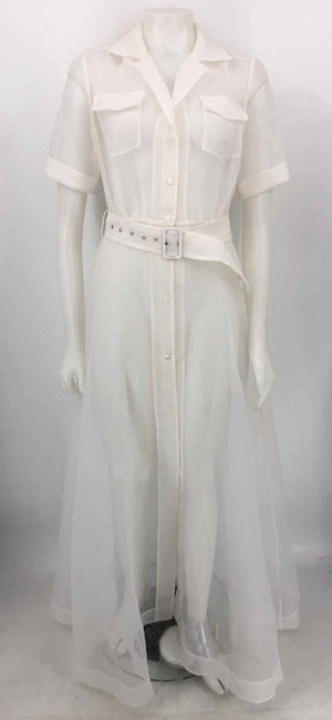 STAUD White Sheer Maxi Length Size 4  (S) Dress