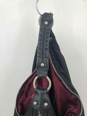 TODS Black Silver Nylon Pre Loved AS IS Hobo Purse