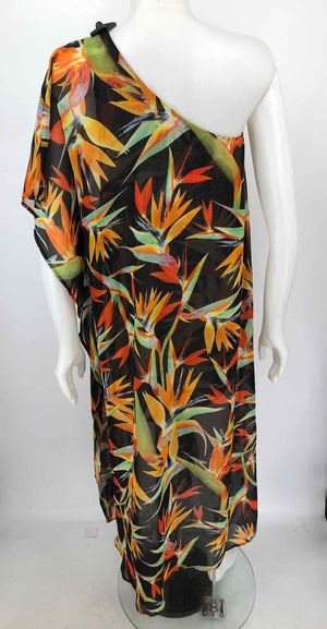 SHOW ME YOUR MUMU Black Yellow One Shoulder Size SMALL (S) Dress