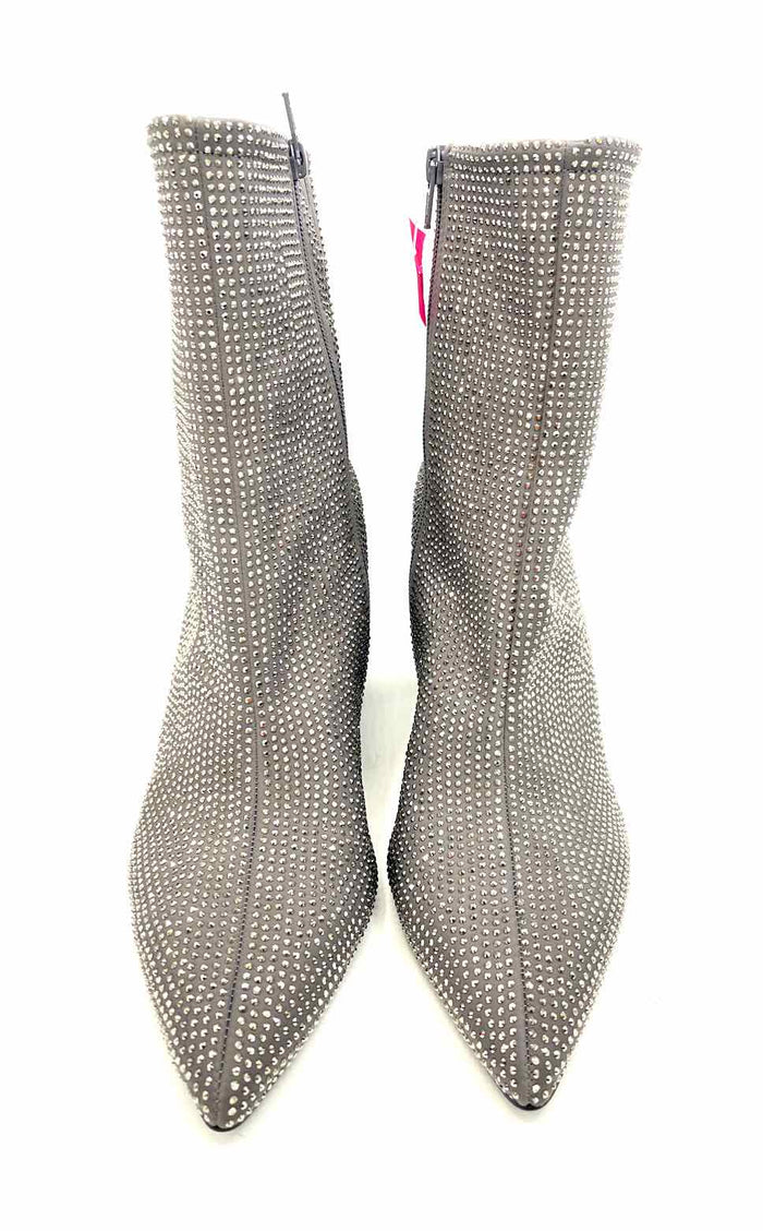 A NEW DAY Gray Silvertone Rhinestone Heel Bootie Shoe Size 11 Shoes