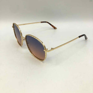 QUAY Goldtone Pink Pre Loved Glitter Sunglasses w/case