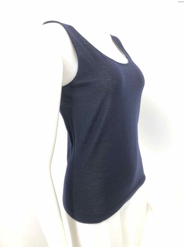 LAFAYETTE 148 Navy Wool Knit Tank Size MEDIUM (M) Top