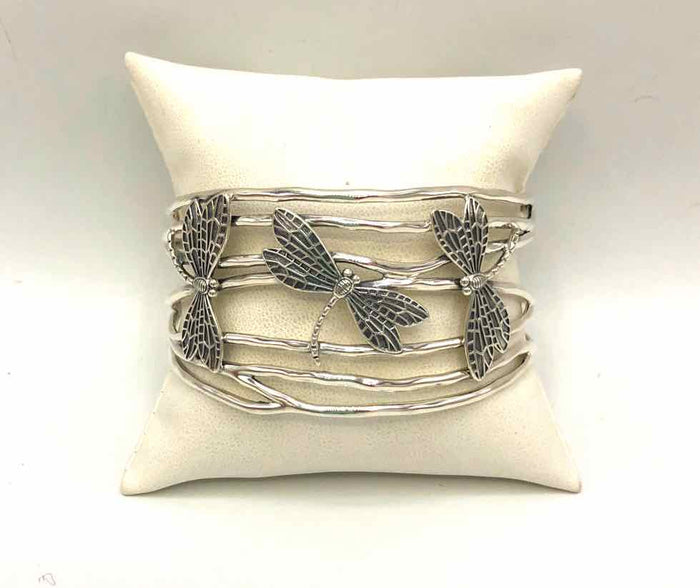 Sterling Silver Dragonfly Cuff ss Bracelet