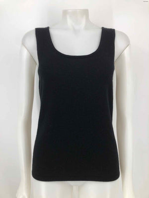 LAFAYETTE 148 Black Cashmere Knit Tank Size MEDIUM (M) Top