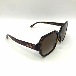 COACH Black & Brown Purple Pre Loved Tortoise Sunglasses w/case