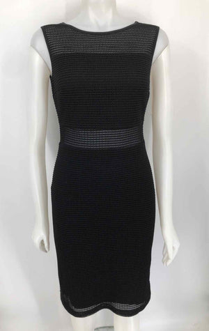 JOSEPH RIBKOFF Black Textured Sleeveless Size 6  (S) Dress