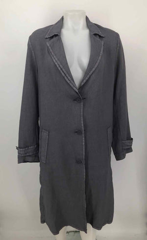 MARTIN MARGIELA Gray Linen Made in Italy Button Up Longsleeve Jacket