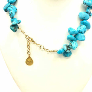 DEVON LEIGH Turquoise Dyed Howlite Pre Loved Necklace