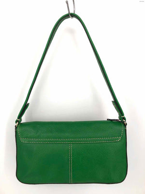 KATE SPADE Green Leather Pre Loved Shoulder Bag Purse