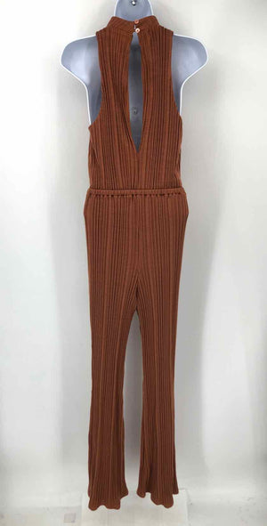 HOUSE OF HARLOW Terra Cotta Ribbed Sleeveless Size SMALL (S) Jumpsuit