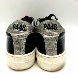 P448 Black & Gray Silver Platform Made in Italy Sneaker Shoes