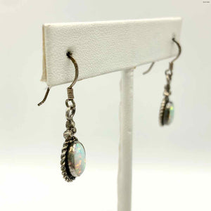 Sterling Silver Synthetic Opal ss Earrings