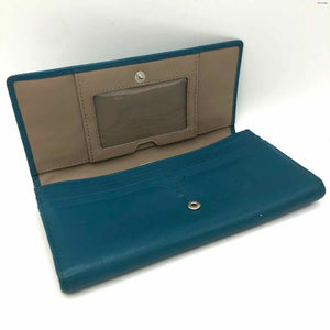 TUMI Teal Leather AS IS Bifold 7.5" 1" 3.5" Wallet