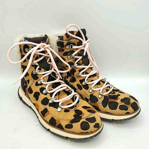 COLE HAAN Brown Tan Animal Print Hiking Boot Shoe Size 6 Boots