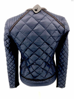 REBECCA TAYLOR Navy Nylon Puffer Zip Up Women Size 0  (XS) Jacket