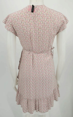 RAILS White Pink Multi Floral Wrap Size MEDIUM (M) Dress