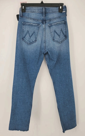 MOTHER Blue Denim High Rise - Straight Size 25 (XS) Jeans