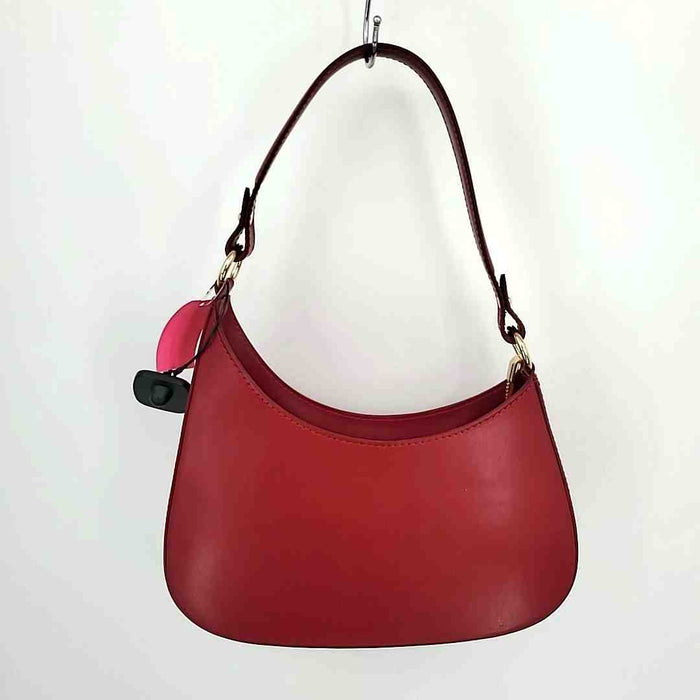 BORSE Red Gold Leather Handbag Purse