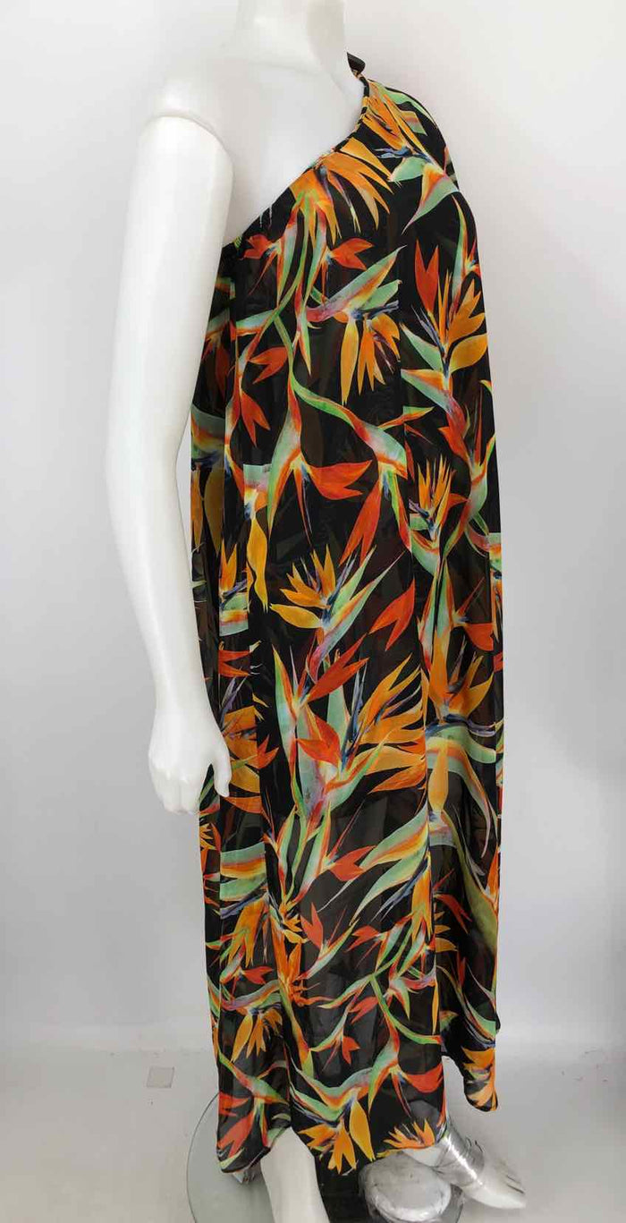 SHOW ME YOUR MUMU Black Yellow One Shoulder Size SMALL (S) Dress