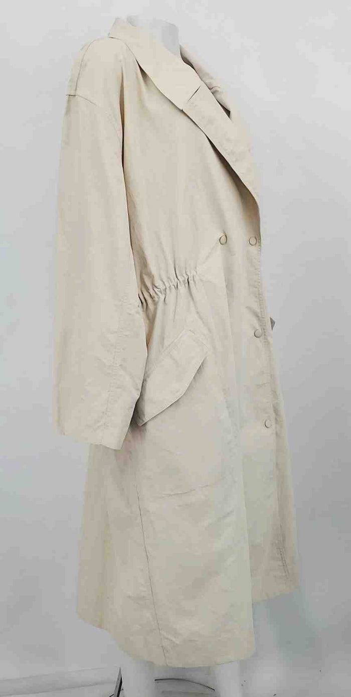 ATHLETA Beige Trench Coat Women Size X-LARGE Jacket