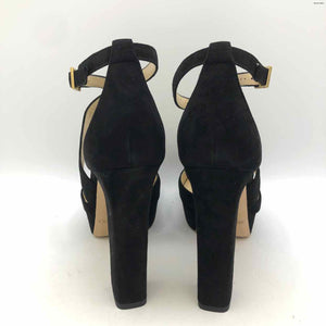 JIMMY CHOO Black Suede Italian Made Platform Heels Shoe Size 39.5 US: 9 Shoes