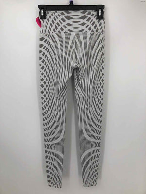 ALO White Gray Groovy Pattern Legging Size X-SMALL Activewear Bottoms