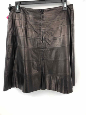 THE WRIGHTS Black Leather Short Size 8  (M) Skirt