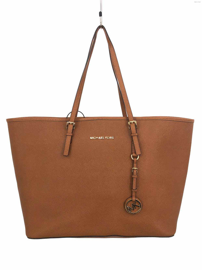 MICHAEL KORS Caramel Brown Leather Pre Loved AS IS Tote Purse