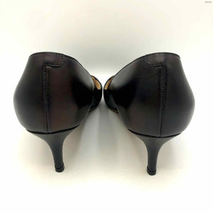 JIMMY CHOO Black Leather Italian Made Kitten heel Shoe Size 37 US: 7 Shoes