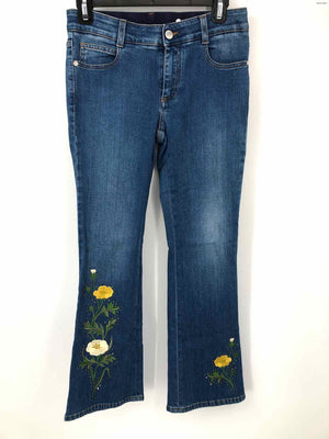 STELLA MCCARTNEY Blue Green Multi Made in Italy Embroidered Size 26 (S) Jeans