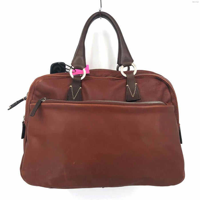 FRANCESCO BIASIA Caramel Brown Chocolate Leather Pre Loved Satchel Purse