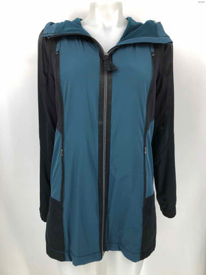 LULULEMON Teal Black Zip Up Hoodie Size 6  (S) Activewear Jacket