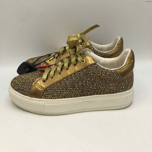 KURT GEIGER Gold White Crystal Sneaker Shoe Size 38.5 US: 8 Shoes