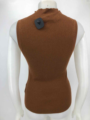 ENZA COSTA Brown Knit Tank Size MEDIUM (M) Top