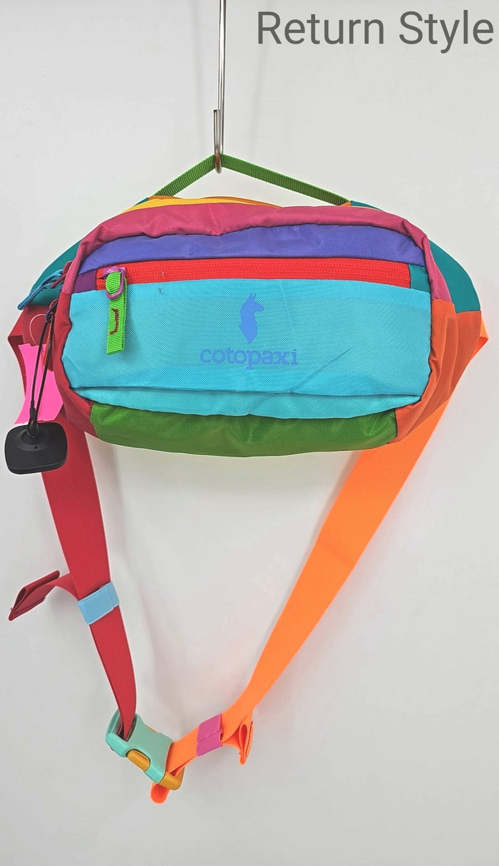 COTOPAXI Blue Orange Multi Canvas Pre Loved Fanny Pack Purse