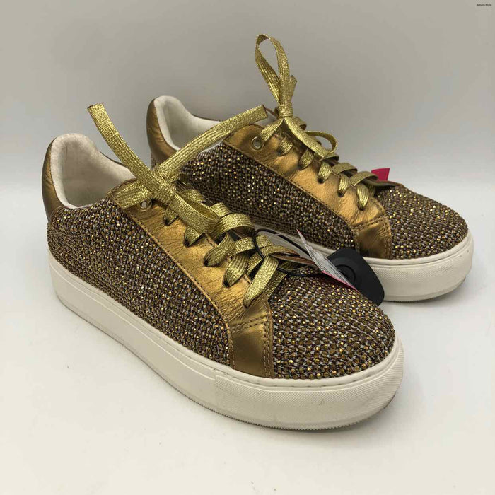 KURT GEIGER Gold White Crystal Sneaker Shoe Size 38.5 US: 8 Shoes