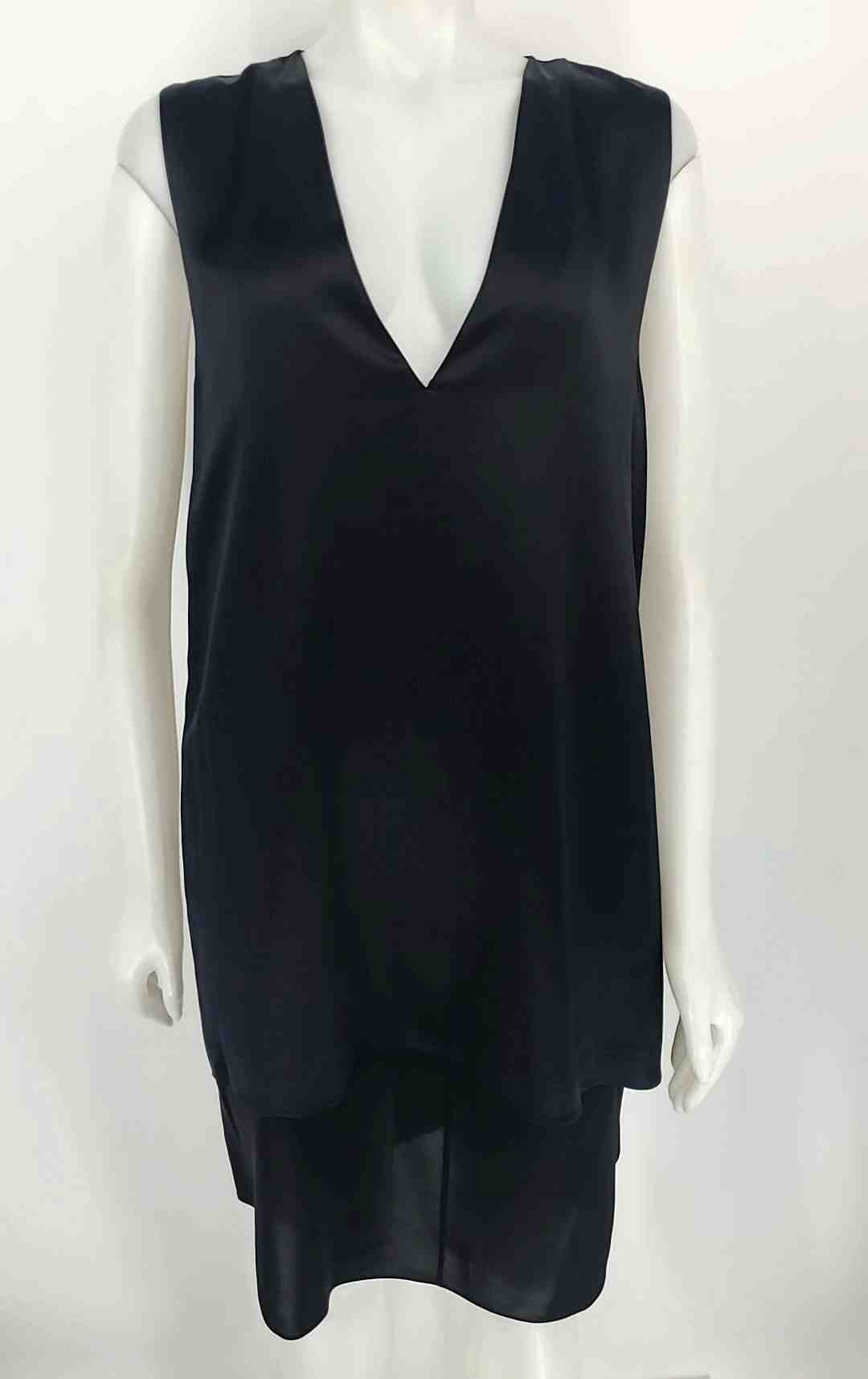ALEXANDER WANG Black Silk 2 Layer Size 10 (M) Dress ReturnStyle ALEXANDER WANG Black Silk 2 Layer Size 10 (M) Dress ReturnStyle