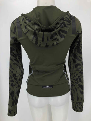 STELLA MCCARTNEY Olive Black Print Hoodie Size SMALL (S) Activewear Jacket