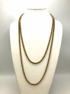 Goldtone Beaded Vintage 60" Necklace