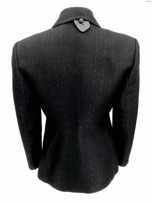 ISAAC MIZRAHI Black Textured Blazer Women Size 6  (S) Jacket