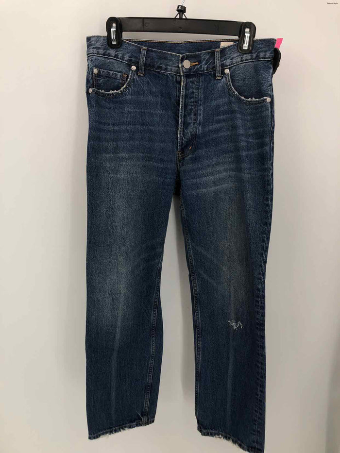 LA VIE Blue Denim Mid Rise - Straight Leg Size 27 (S) Jeans