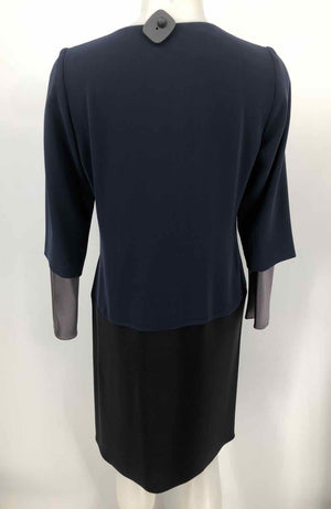 PETER COHEN Navy Black Color Block Longsleeve Size MEDIUM (M) Dress