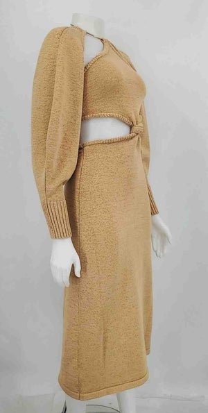 CULT GAIA Lt Tan Crochet Longsleeve cut-out Size SMALL (S) Dress ReturnStyle CULT GAIA Lt Tan Crochet Longsleeve cut-out Size SMALL (S) Dress ReturnStyle