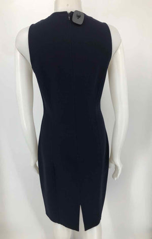 MICHAEL KORS Navy Wool Italian Made Sleeveless Size 8  (M) Dress