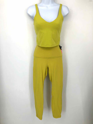 LULULEMON Yellow Bralette & Leggings Size 6  (S) Activewear Set