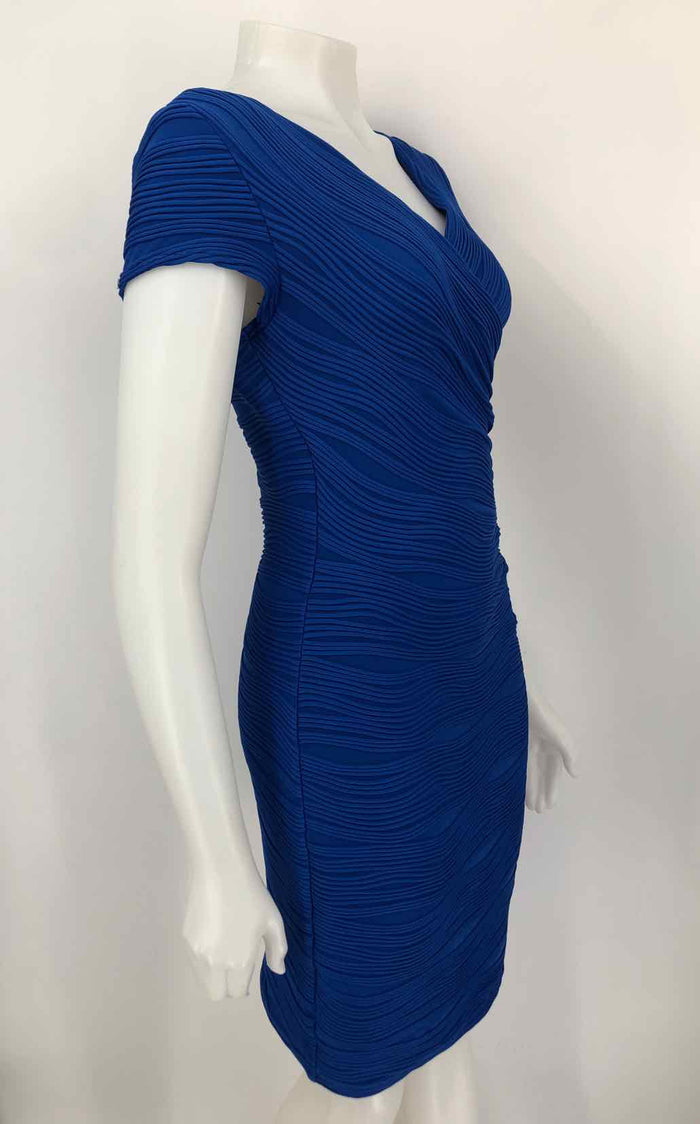 JOSEPH RIBKOFF Royal Blue Textured Size 10  (M) Dress
