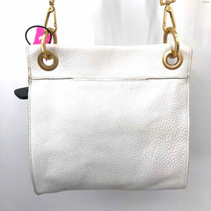 HAMMITT White Goldtone Pebbled Leather Pre Loved AS IS Crossbody Purse