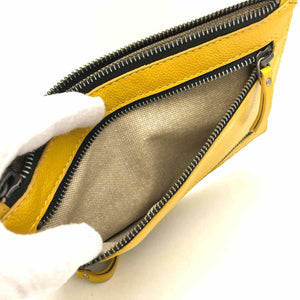 ETIENNE AIGNER Yellow Leather Pre Loved Clutch